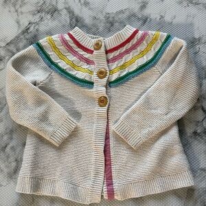 Boden Rainbow Collar Cardigan